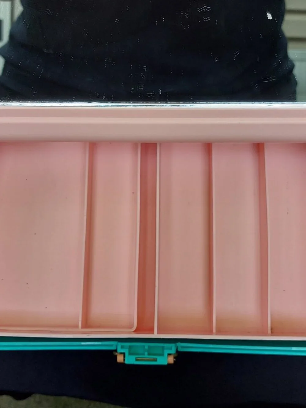 CABOODLES 90s Pink & Green Two Tier w/ Mirror Make Up Case Organizer
